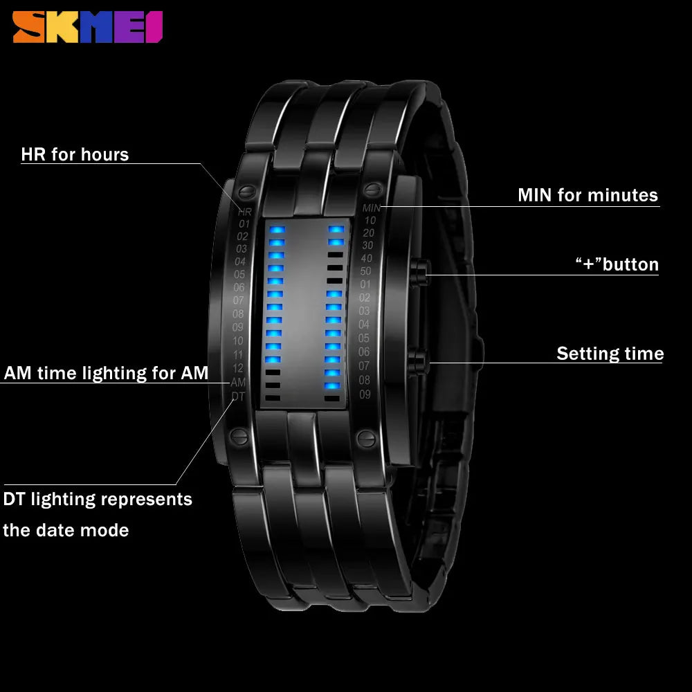 Stainless Steel Digital Sport Watch 0926