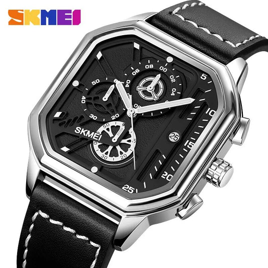 Sports Watches Mens  Genuine Leather Strap 1963 - SKMEI