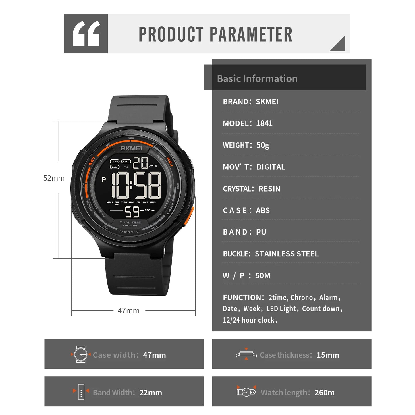 Digital LED Sport Watch 1841